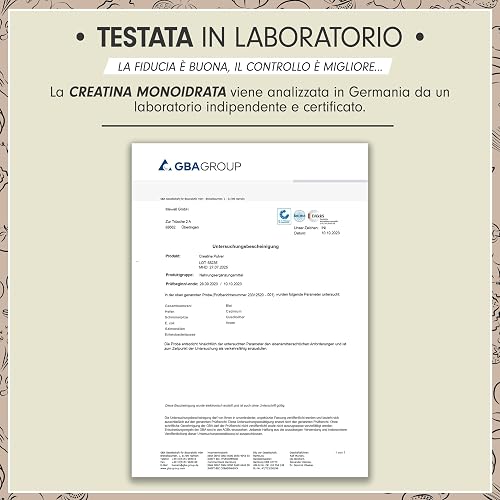 Creatina monoidrata polvere 1kg / 1000g micronizzata ad alto dosaggio, pura senza additivi, 100% vegana - 5