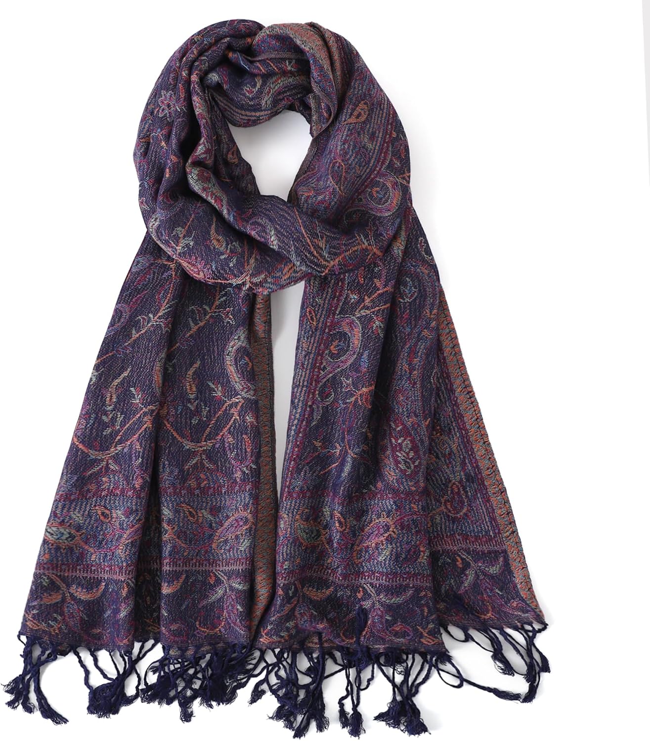 Pashmina Rave Scarf Women/Men Soft Silky Paisley Pattern Pashmina Shawl Wrap for Evening Dresses Travel