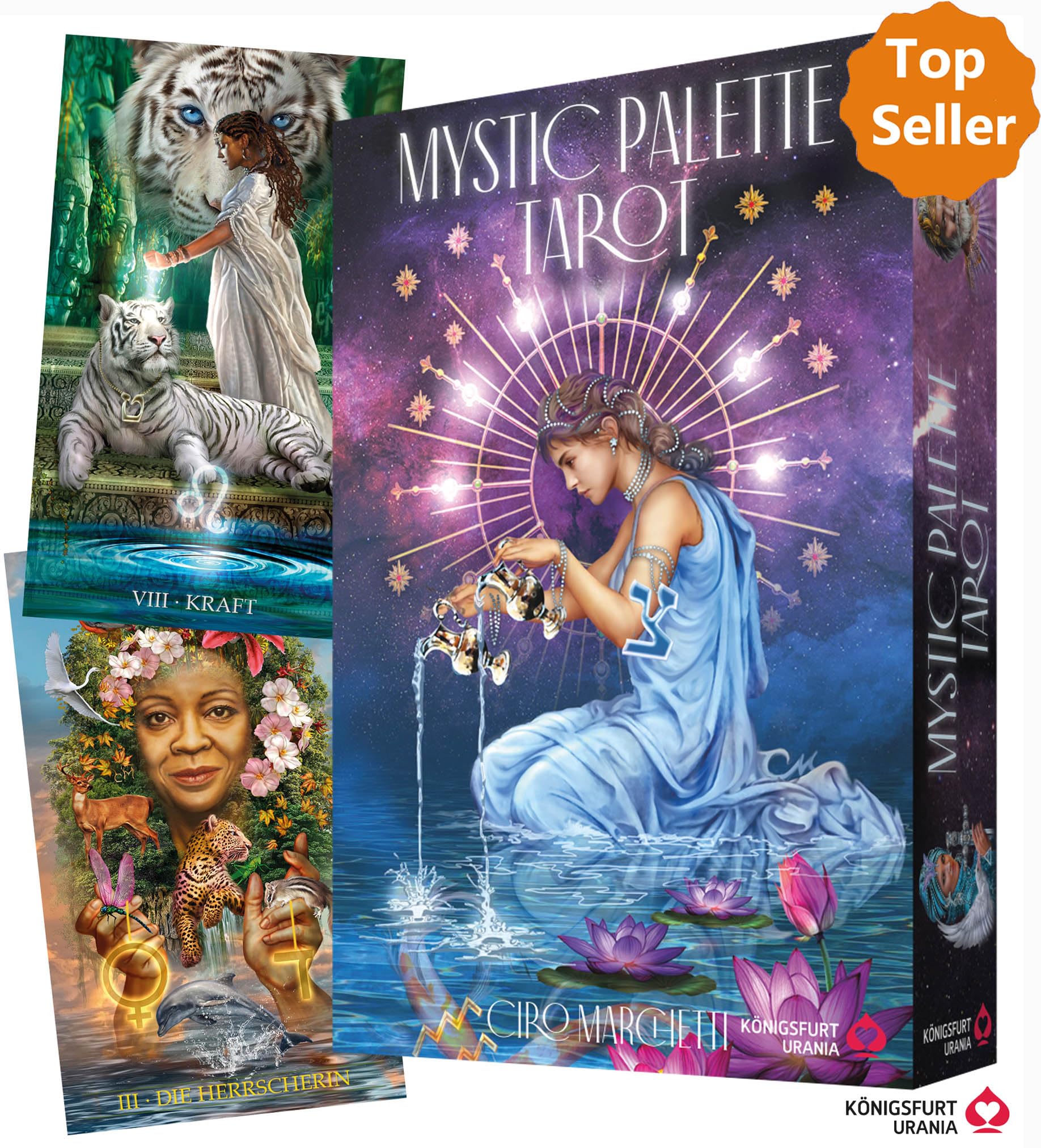 Mystic Palette Tarot: 78 Tarotkarten und farbiges Buch (Ciro Marchetti, Deutsch)