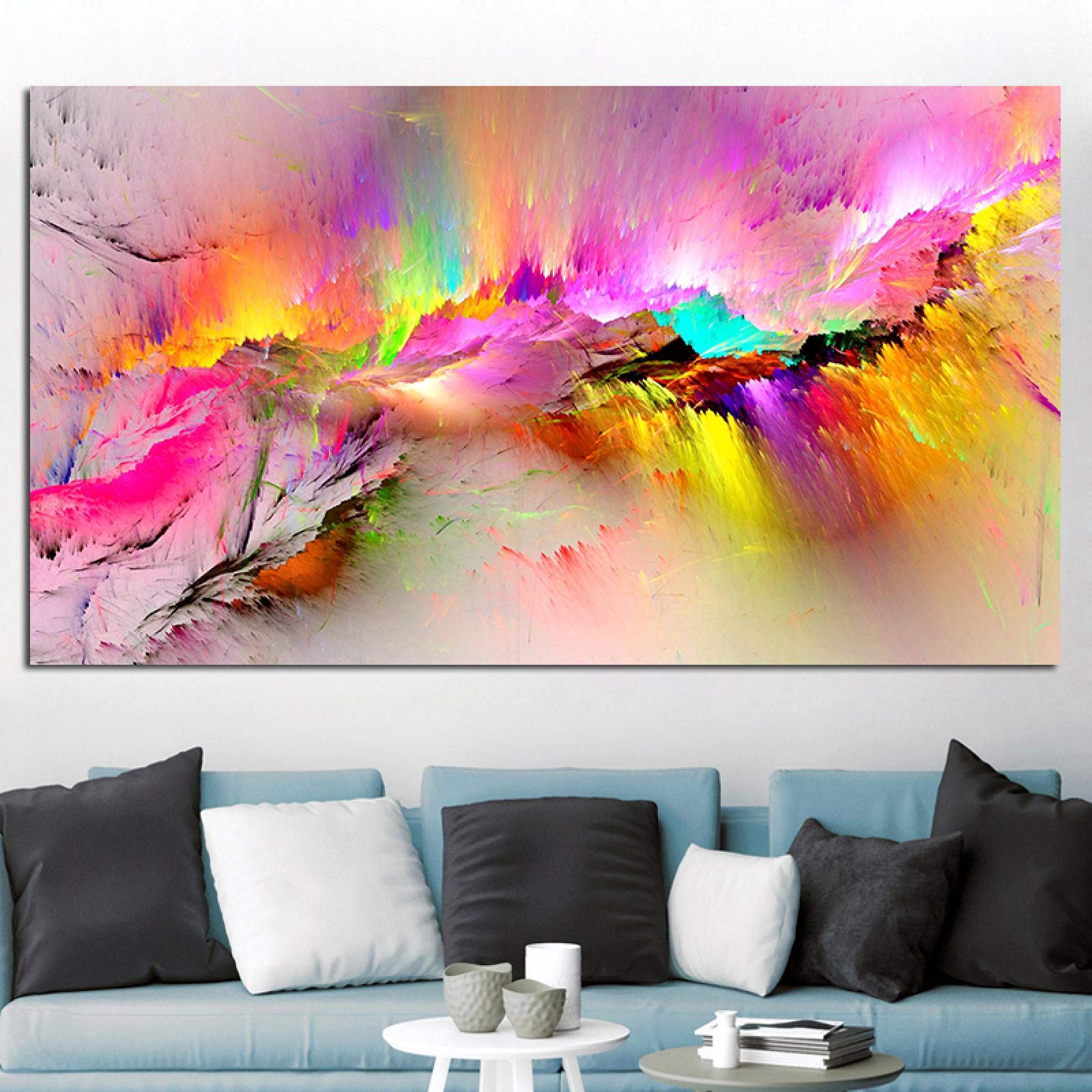 Affiche cuadros pour salon et impression HD peinture colorée de 30x60 cm