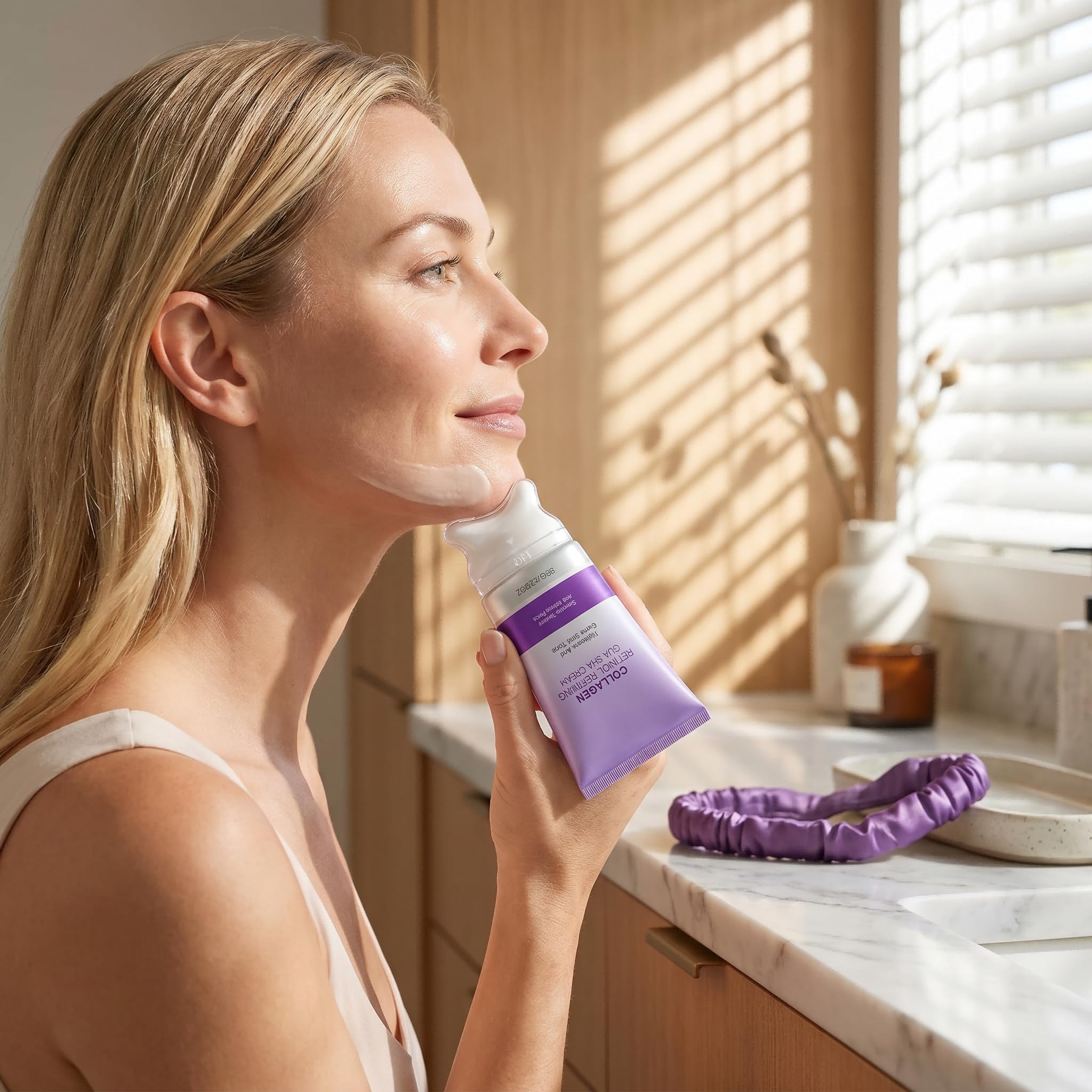 Krem nawilżający do twarzy z Gua Sha, krem na szyję z kolagenem i retinolem, krem kolagenowo-retinolowy Gua Sha do twarzy i szyi, retinol do twarzy, kolagen, retinol do ciała. (1pc)