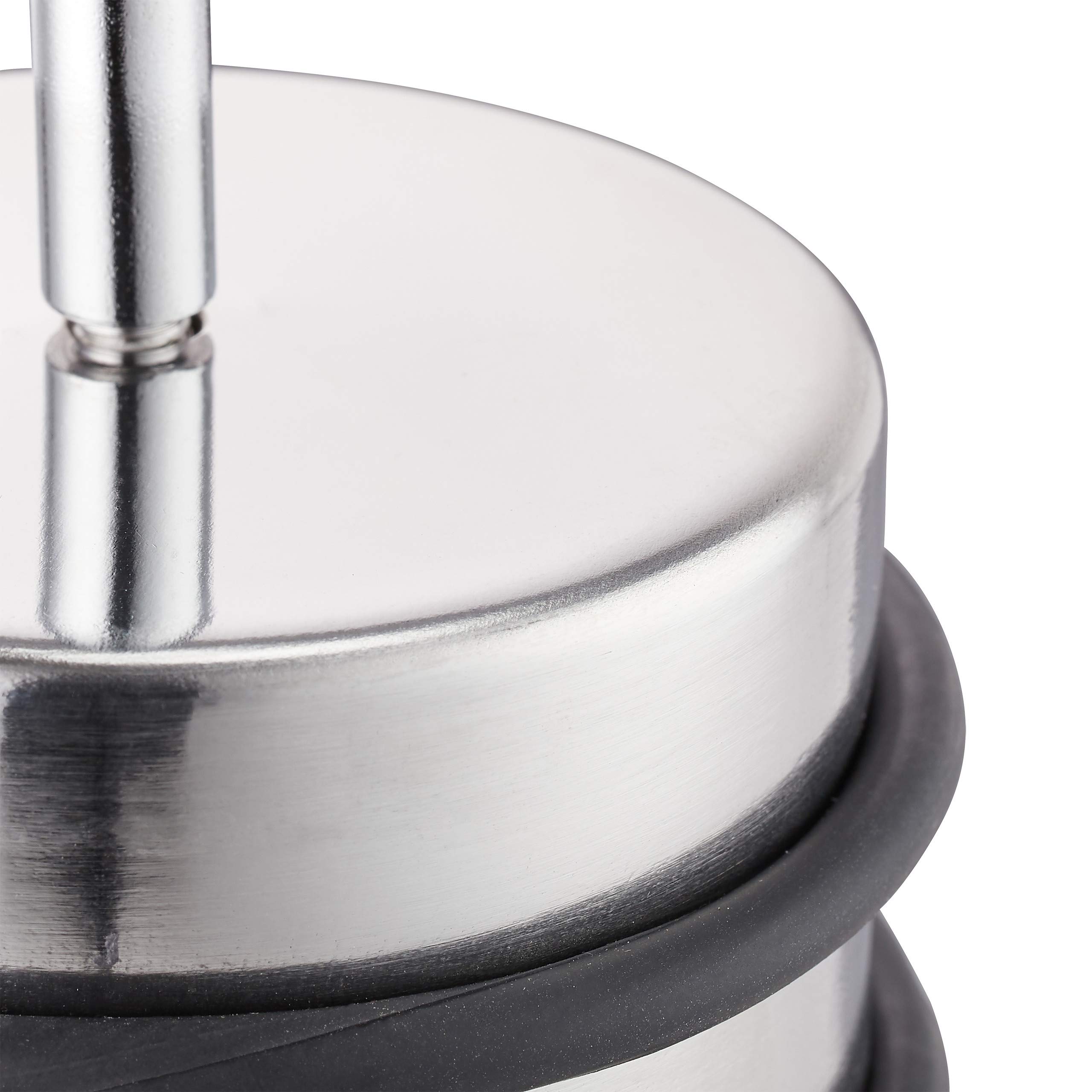 4x Fermaporta con Manico, Massiccio, Gommini Antigraffio, Porte e Finestre, Acciaio Inox, H: 20,5 cm, Argento