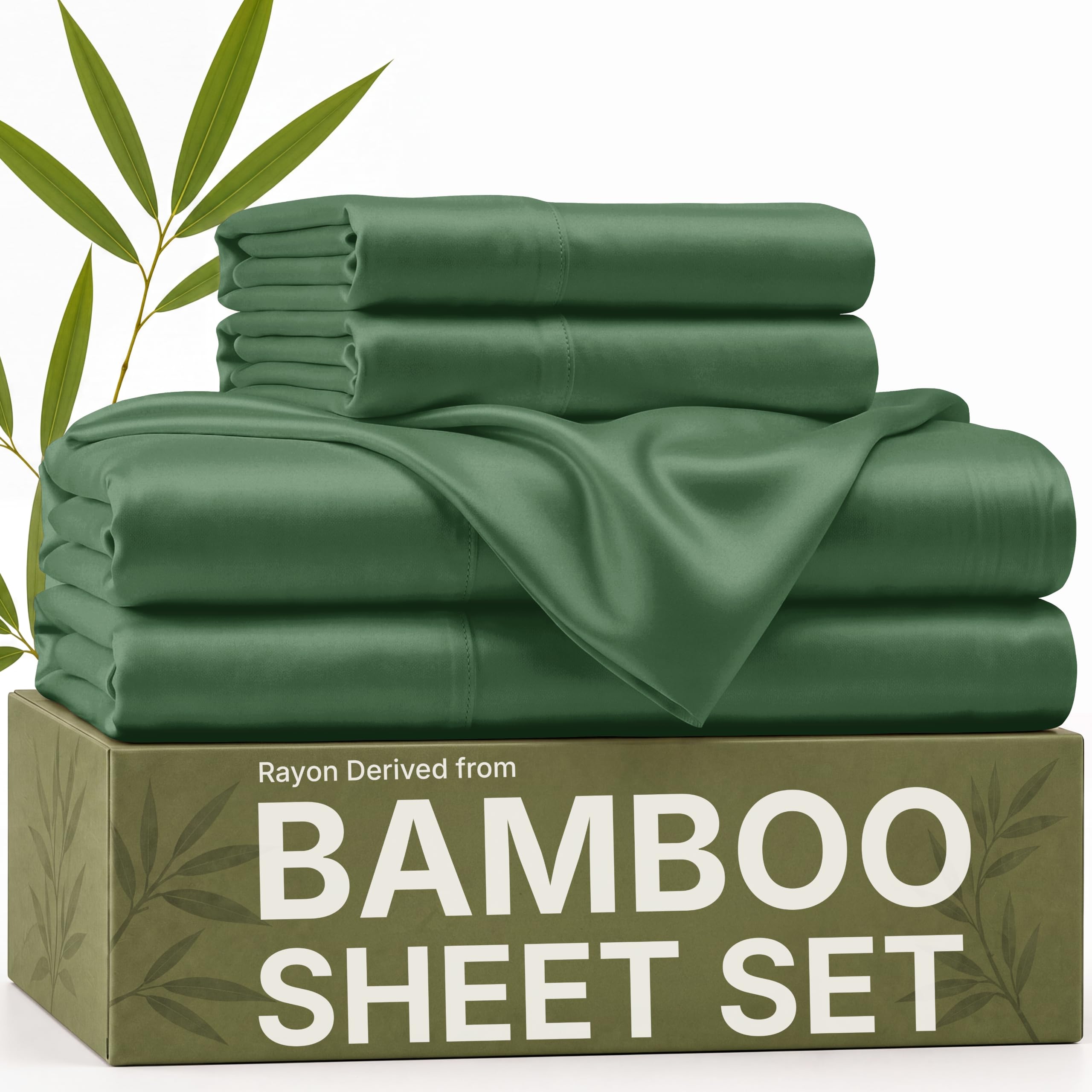 Lenzuola in bambù 100% rayon derivato dal bambù, per letto matrimoniale