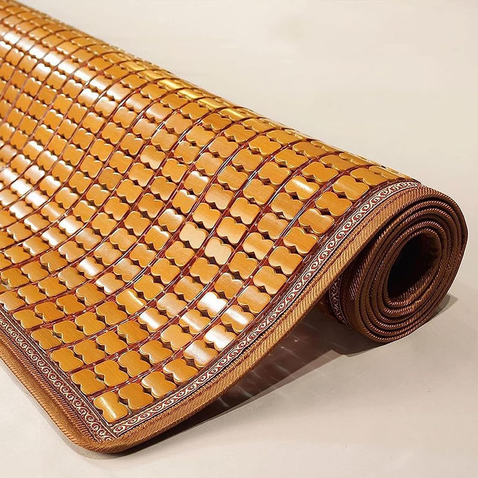 Coprimaterasso rinfrescante in bambù, 180 x 200 cm, traspirante, per letti singoli e matrimoniali, viaggi, casa e dormitorio, reversibile, per camper e dormitori