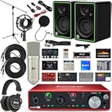 Scarlett 4i4 4x4 USB Audio Interface with Creative Music Production Software Kit, CR3-X Studio Monitors, Professional Headphones & 1/4 Instrument Cables