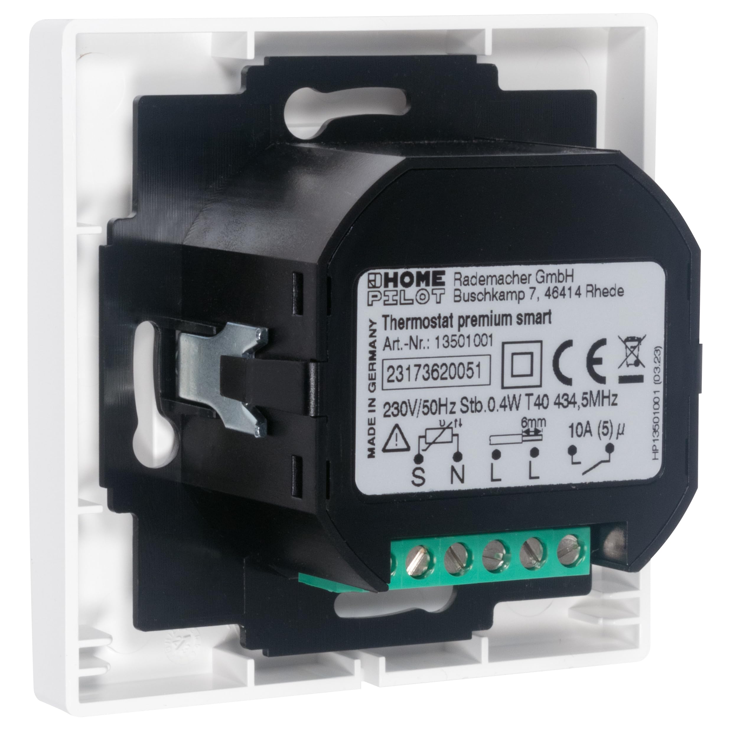 HOMEPILOT Thermostat Premium smart, Wandthermostat mit Funk z. B. für Fußbodenheizung, Unterputz 230V, Smart Home Heizungssteuerung (App, Alexa, Siri & Google Assistant) via Gateway möglich