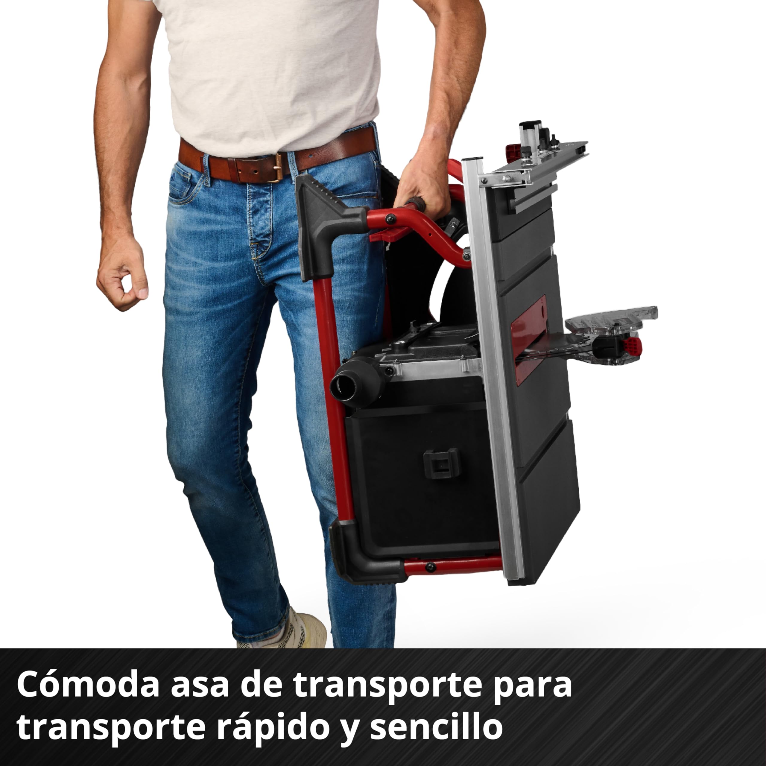 Einhell Sierra circular de mesa a batería TE-TS 36/10 T Li-Solo | PXC | 36 V | altura corte 89 mm | Ø 254 mm | Inclinación de la hoja sierra 45° | Tope angular | Tope paralelo | Sin batería