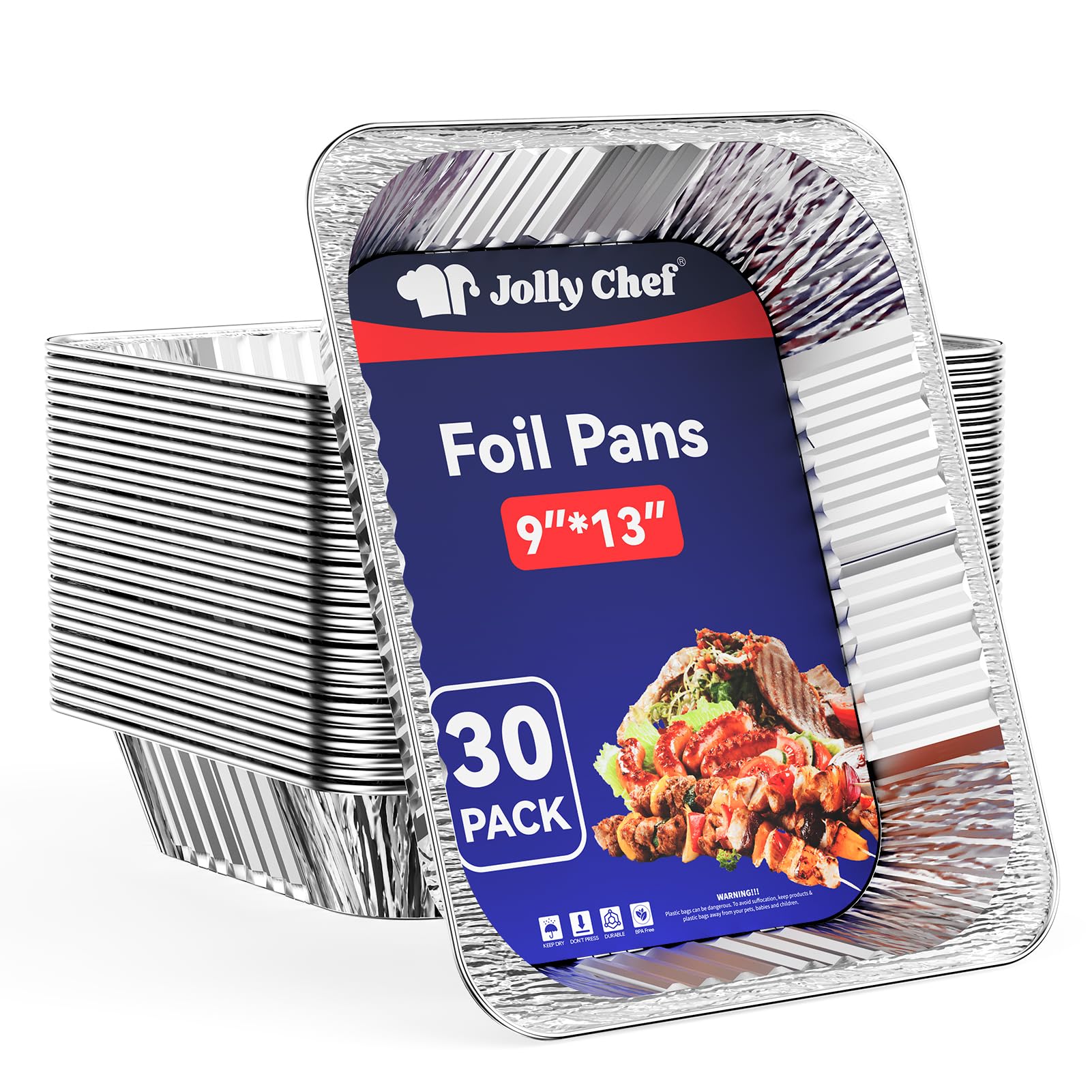 Amazon.com: JOLLY CHEF 9x13 Aluminum Foil Pans (30 Pack