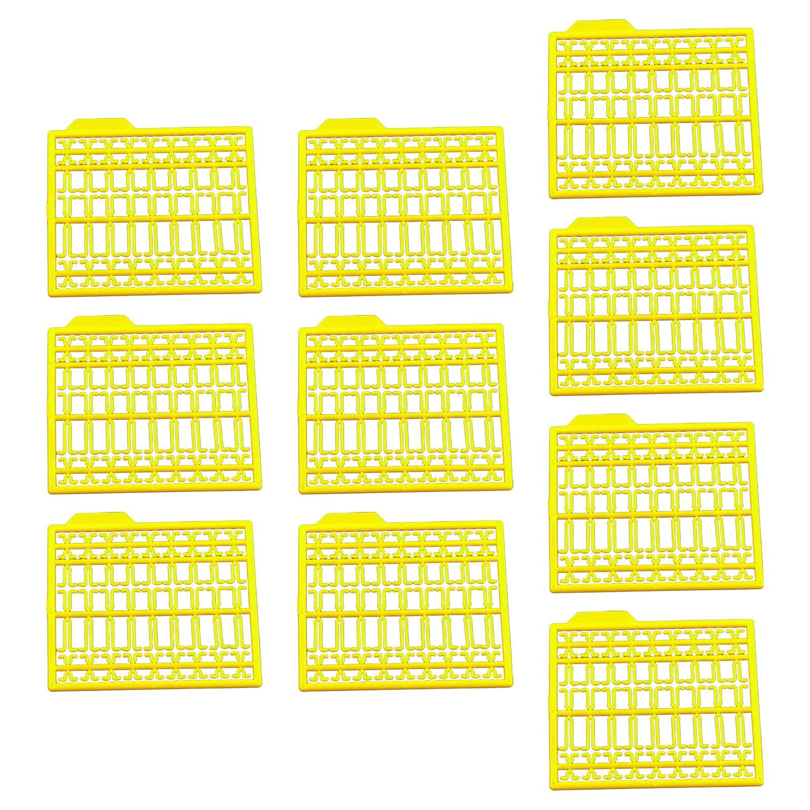 10x Carp Fishing Bait Hair Stops, Catfish Particles Corn Meat Boilies Stoppers, Hair Rig Stop Accessories Fishing Equipments Gear, Yellow