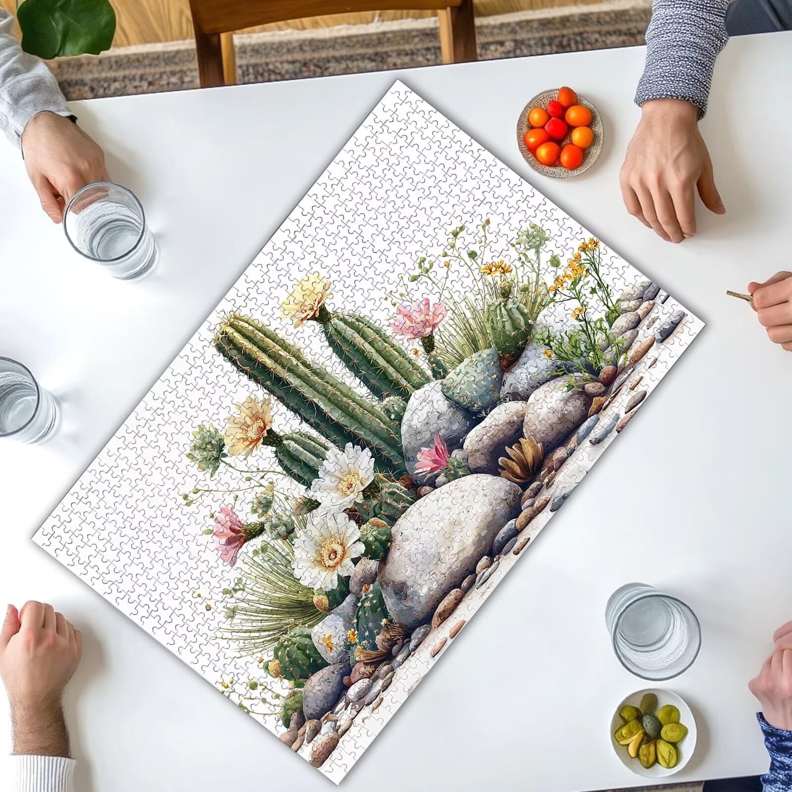 Puzzle Cactus 4000 Pièces Adultes, Puzzle 4000 Pièces pour Adultes et Enfants à Partir de 14 Ans, Fleur Puzzles Bois de Qualité Supérieure avec Une Boîte d'Emballage Exquise, Cadeau Femme/Homme, -3287