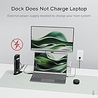 Vista 5 de Plugable Universal Laptop Docking Station Dual HDMI Monitor for Windows and Mac (Driver Required), USB 3.0 or USB-C, 2X HDMI, Gigabit Ethernet