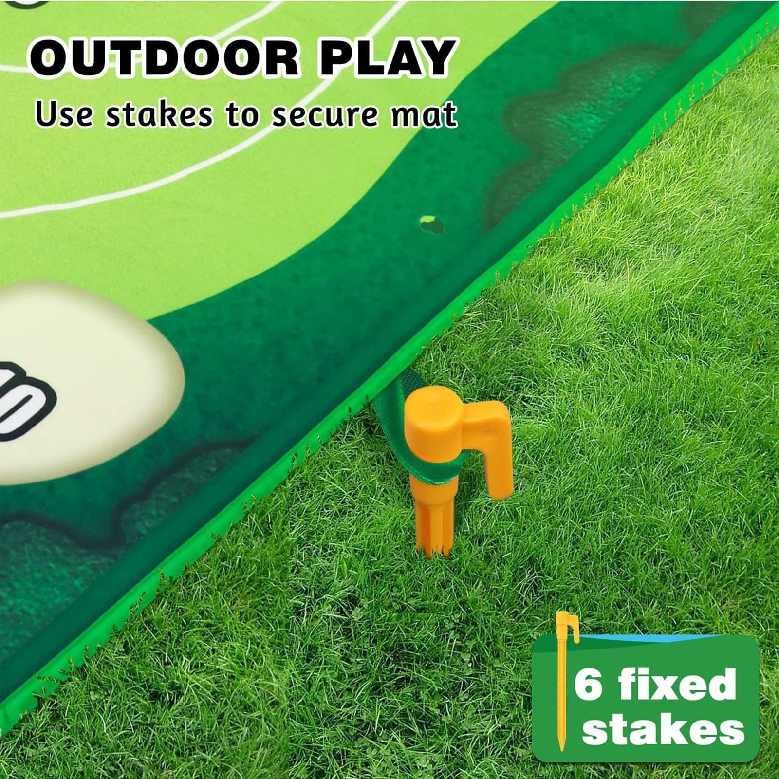 Set da Gioco di Golf Battle Royale Casual, Tappetino da Gioco per Scheggiare Il Golf, 20 Palline da Golf, per Adulti, Famiglie, Casa, Giardino E Ufficio,1.2 * 1.8m/3.9 * 5.9ft