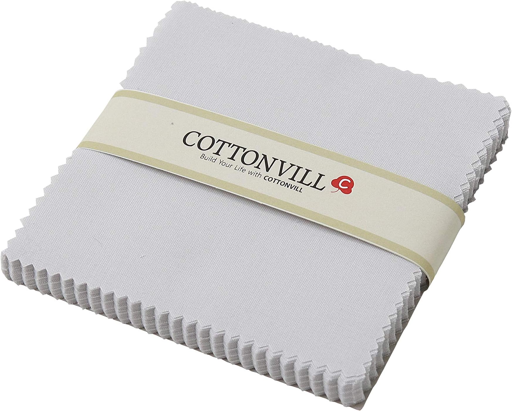 COTTONVILL 20COUNT Cotton Solid Quilting Fabric (5inch Square, 09-Dawn Blue)