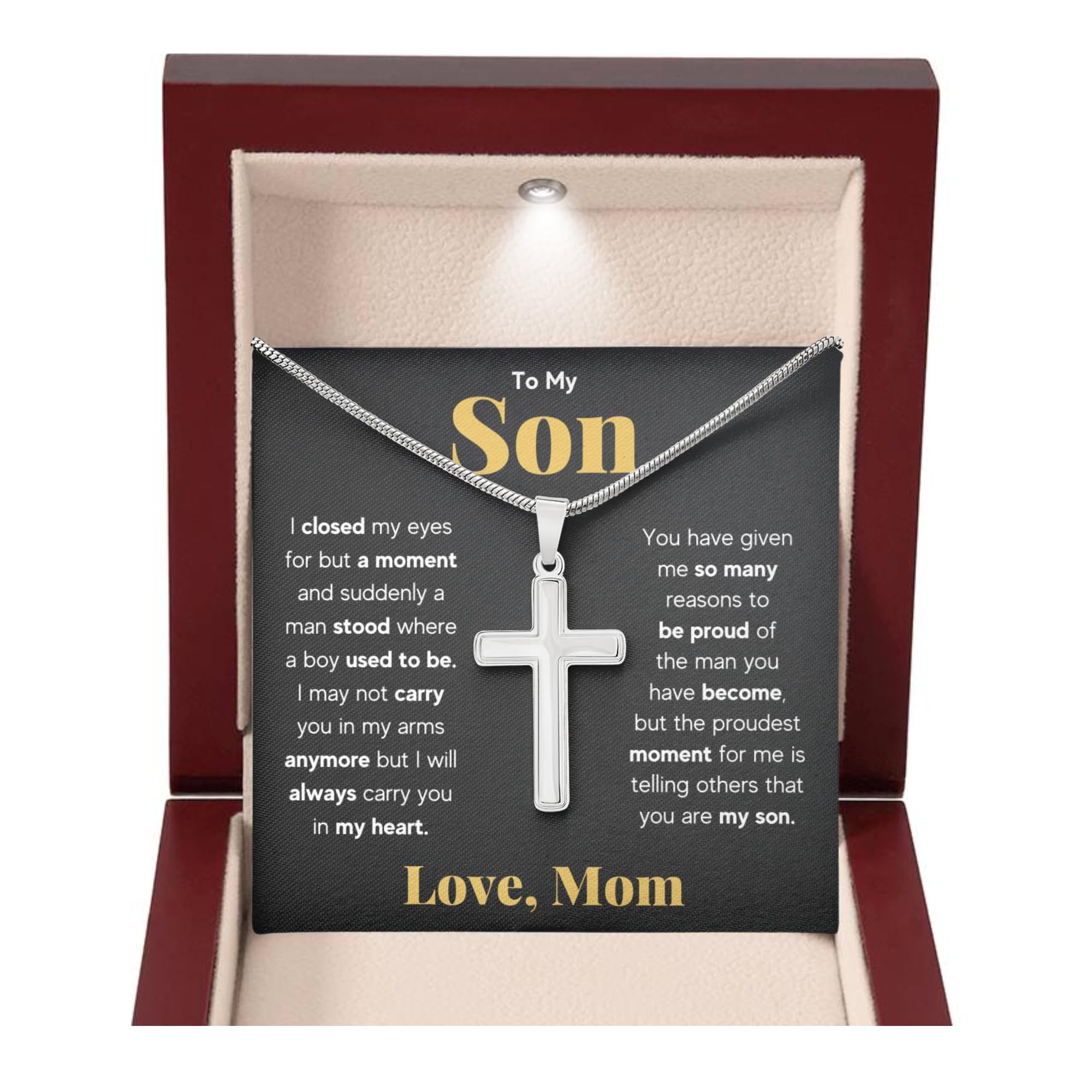 FG Mall To My Son From Mom and Dad, Mother and Son Necklace