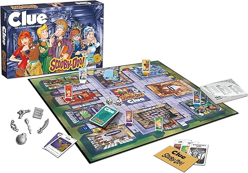 Miniatura 2 de CLUE: Juego de mesa Scooby-Doo | Mercancía oficial de Scooby-Doo basada en la popular caricatura de Scooby-Doo | Juego de pistas clásico con