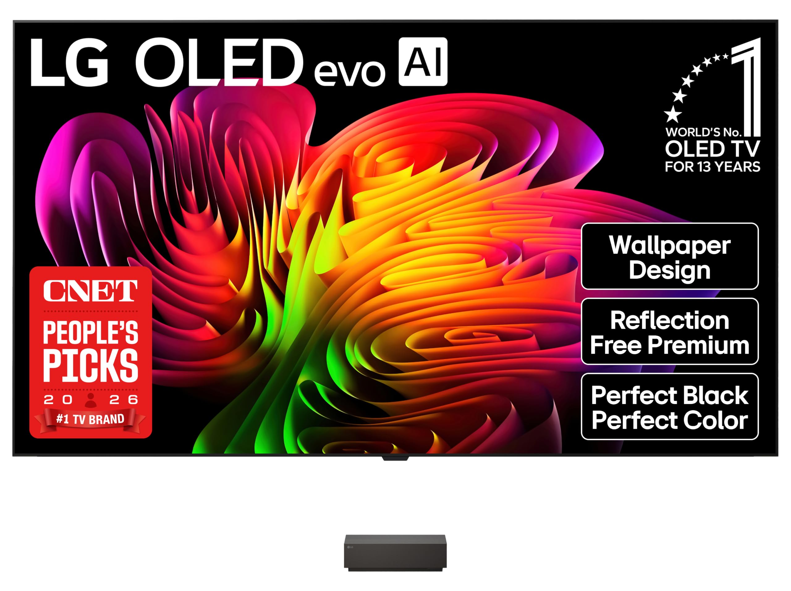 LG 77 inch Class LG OLED evo AI W6 4K Smart TV 2026 with Wallpaper Design