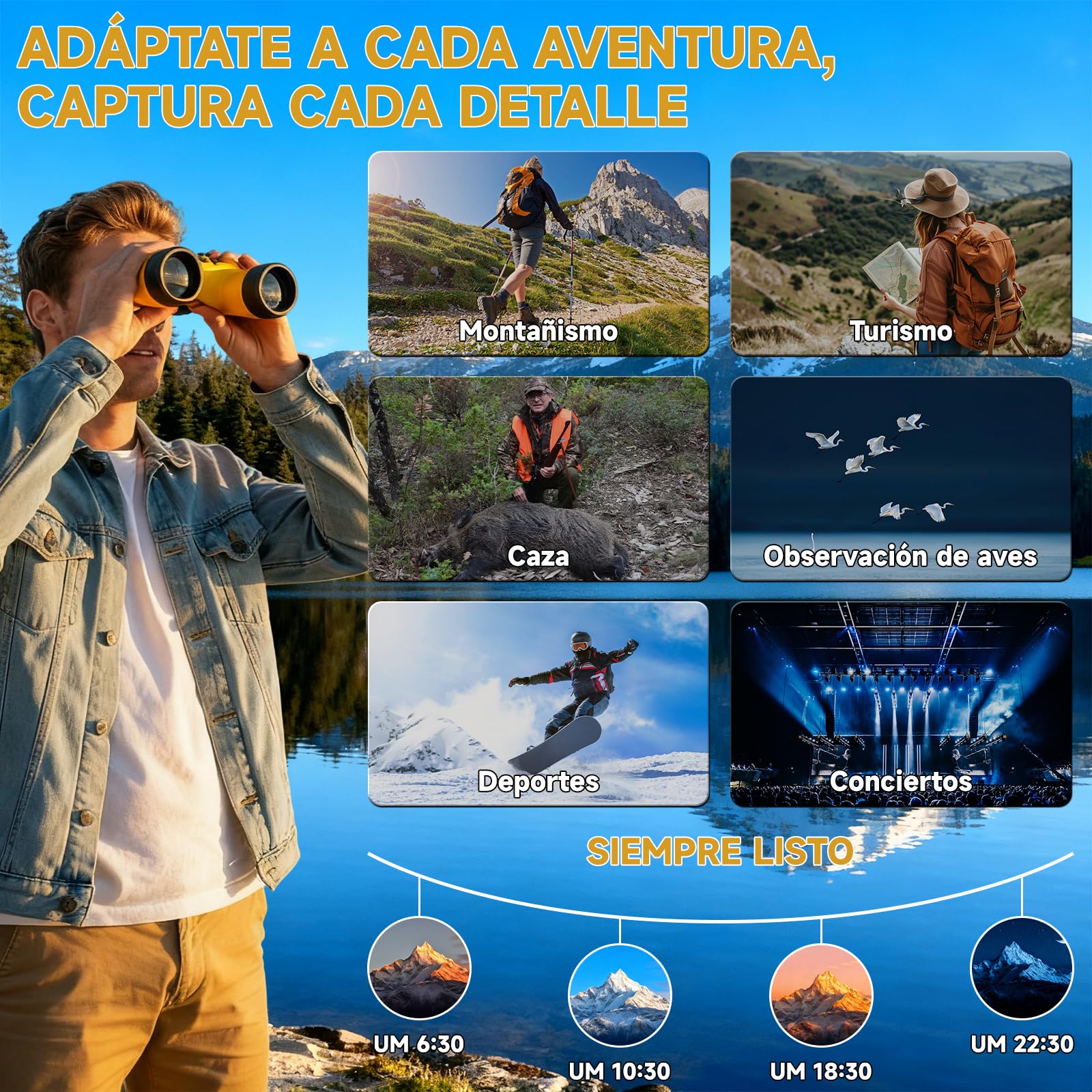 Prismáticos 7x50 Profesionales Impermeables para Canotaje | Prismaticos Profesionales Largo Alcance para Adultos - HD BAK4 FMC,Flotantes para Navegación Pesca Deportes Acuáticos
