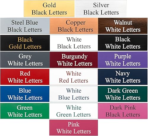 Vista 2 de Insignias de nombre grabadas personalizadas con alfiler o imán – Etiqueta de nombre acrílica personalizada duradera con 15 opciones de fuente y 21