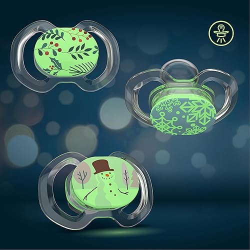 Miniatura 9 de Smilo Chupete para bebé, paquete de 3 chupetes delgados para bebés, etapa 3 para bebés a partir de 9 meses, chupete 100% de silicona y sin BPA,