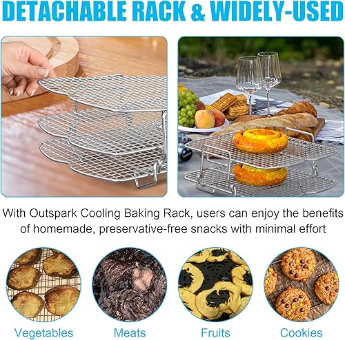Miniatura 5 de Outspark Estante deshidratador para Ninja Foodi G300, AG300C, AG301, AG301C, AG302, AG400, IG301A, Instant Pot Vortex Plus horno freidora de aire de
