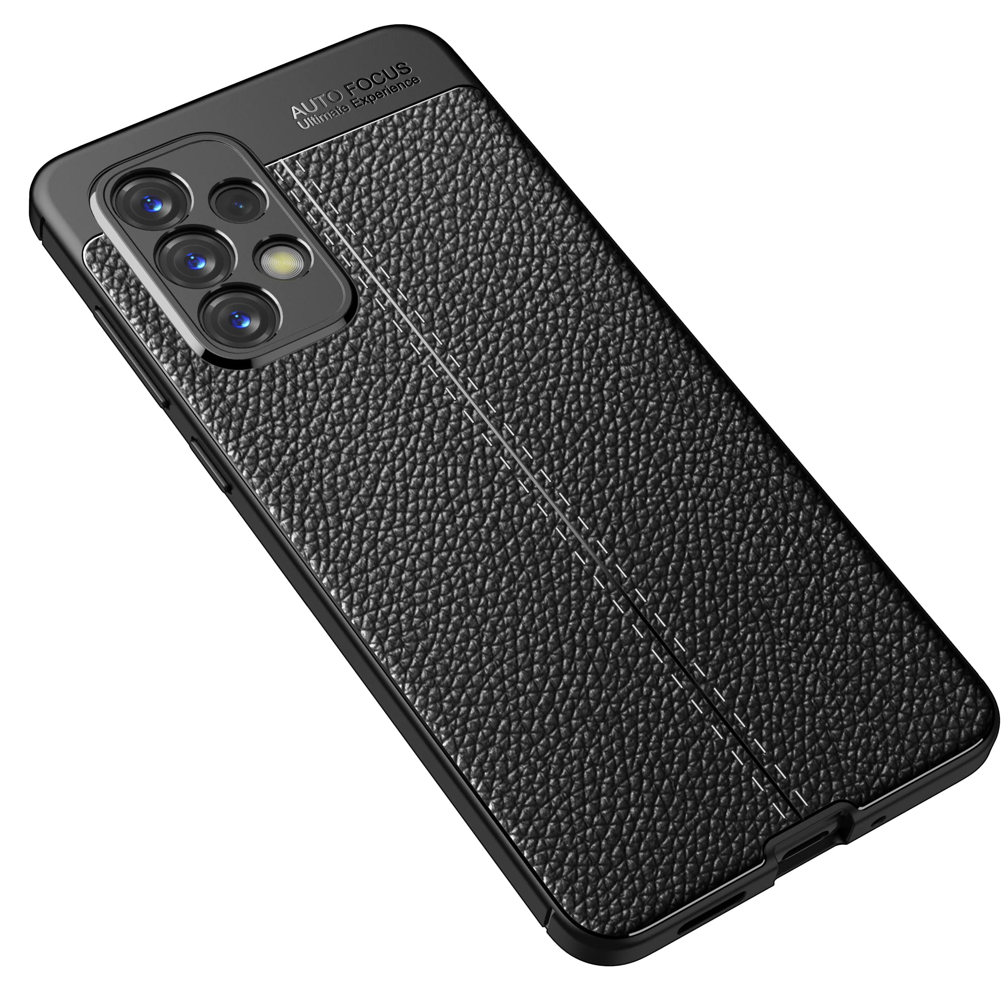 Cruzerlite for Samsung Galaxy A73 5G Case Carbon Fiber Texture Design Cover Anti-Scratch Shock Absorption Case for Samsung Galaxy A73 5G Case (2022) (Leather Black)