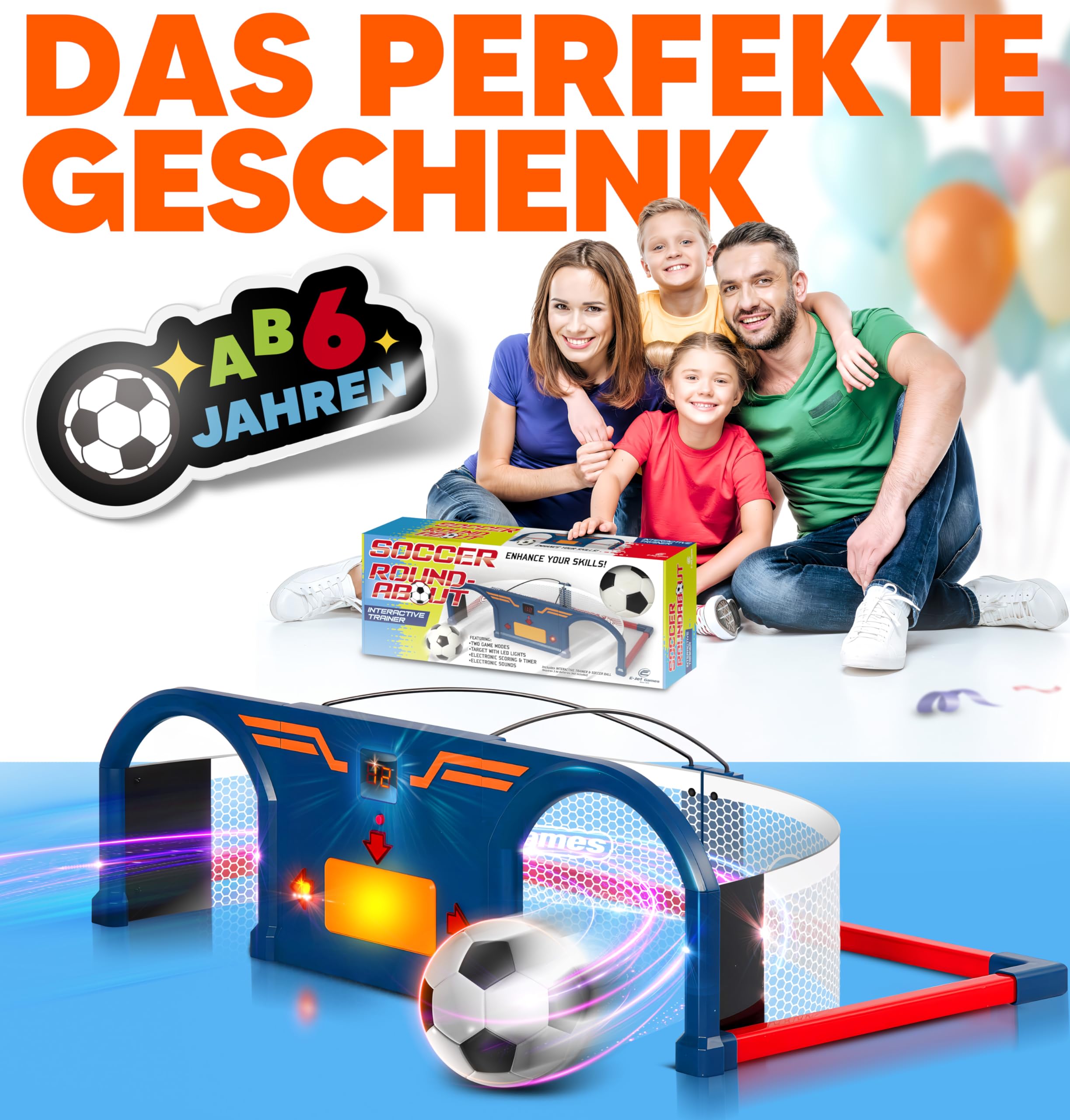 スポーツトイ・アクショントイ Soccer Roundabout Arcade E-JET Soccer Roundabout Football Toy Set for Children, Indoor Toy