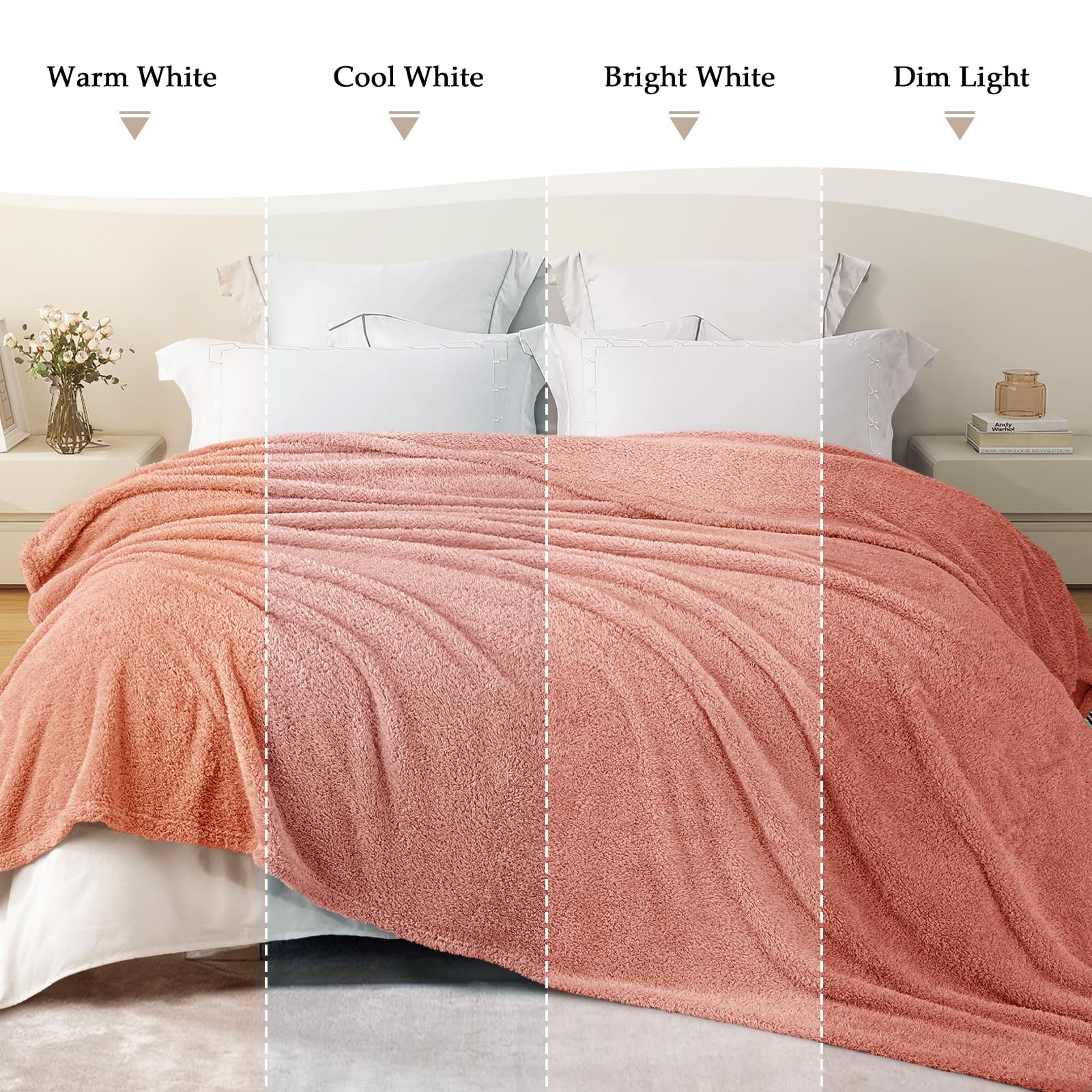 Exclusivo Mezcla Fleece Throw Blanket for Sofa Couch Soft Lightweight and Fluffy Bed Blankets - Image 2