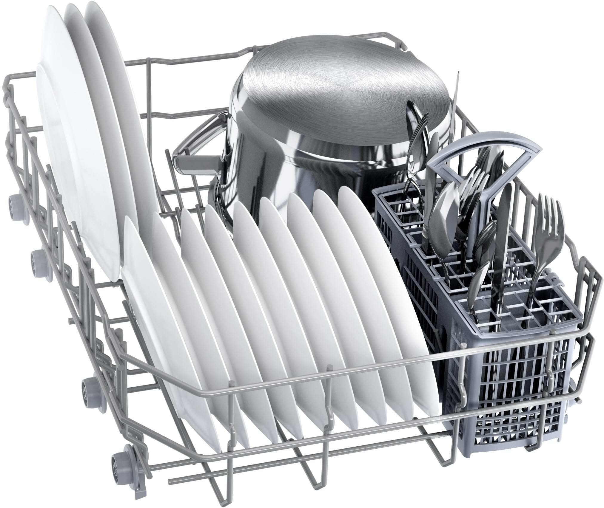 Bosch SPS2HKW55E Serie 2 Geschirrspüler Freistehend | 45 cm, Weiß, Home Connect, Option Extra-Trocknen, Express-Programm 65 °C, Box Maxi Performance