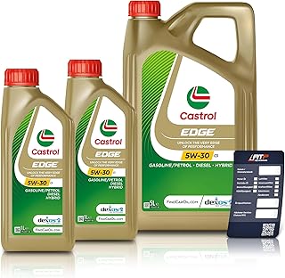 Castrol Edge Fluid Titanium 5W-30 C3 Engine Oil Including Castrol Oil Change Trailer 2 x 1 L + 5 L = 7 Litres