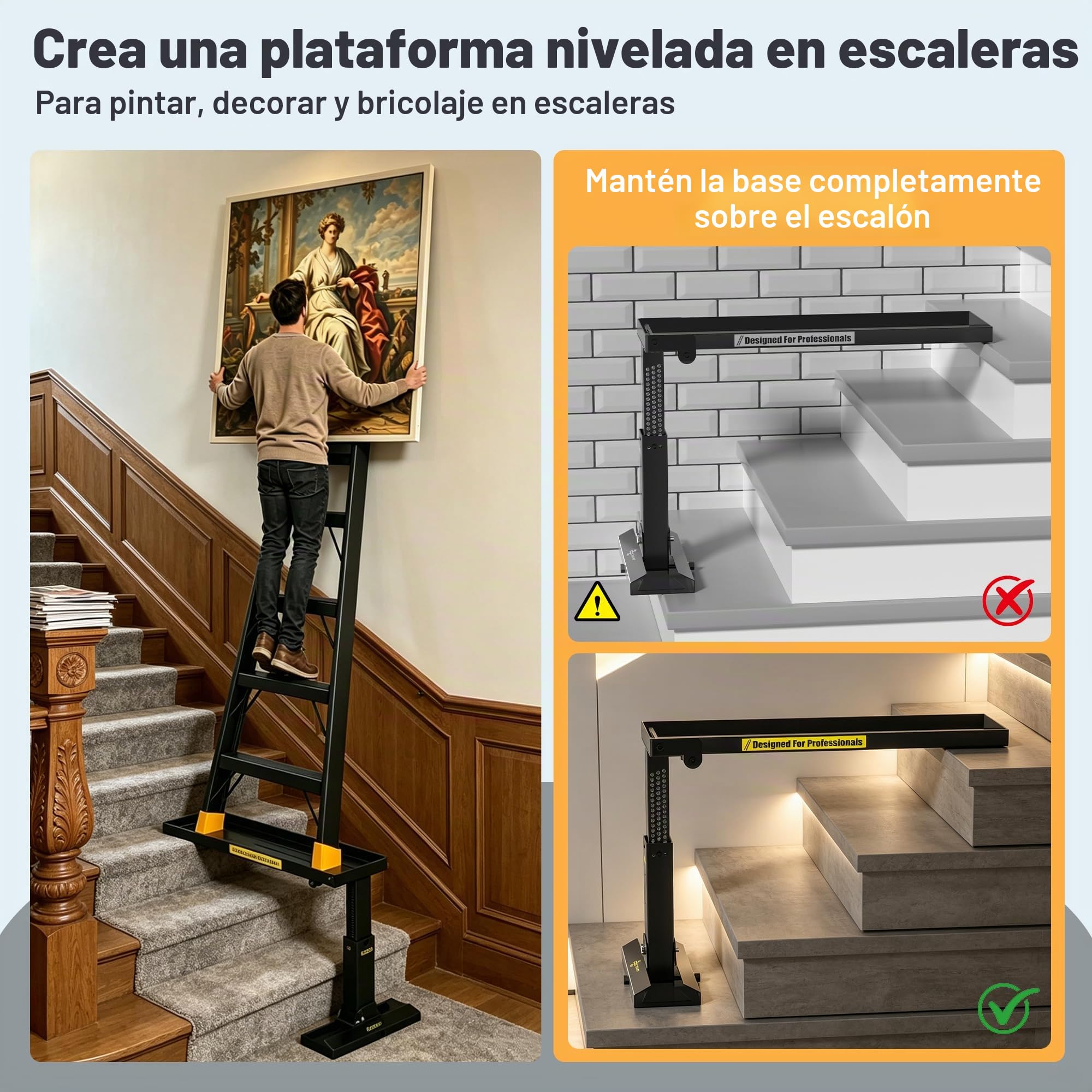 LE-1 Extensor de escalera, negro, Standard 9.25-15.5"
