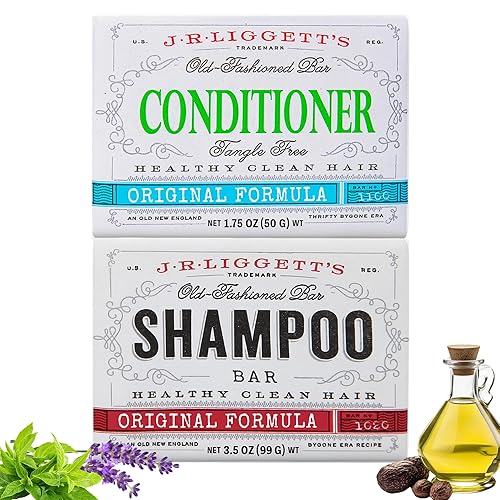 J.R.LIGGETT'S Original Formula & Conditioner  1 barra de champú y 1 barra de acondicionador  Barra de champú y acondicionador nutritiva a base de