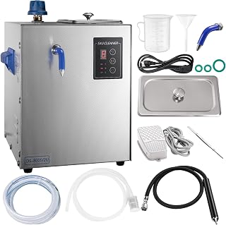 DZQ 2 in 1 Jewelry Steam & Ultrasonic Cleaner, 1200W Steam at 135°C, 40W Ultrasonic, 2L SUS304 Tank, 5KG Adjustable Pressure, Beaker, Funnel, Tweezers & Removable Steam Nozzle Included