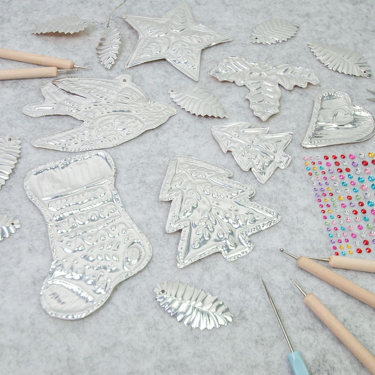 Embossing foil Sheets – 10 Pieces Soft high‑Ductility Flexible Art Project