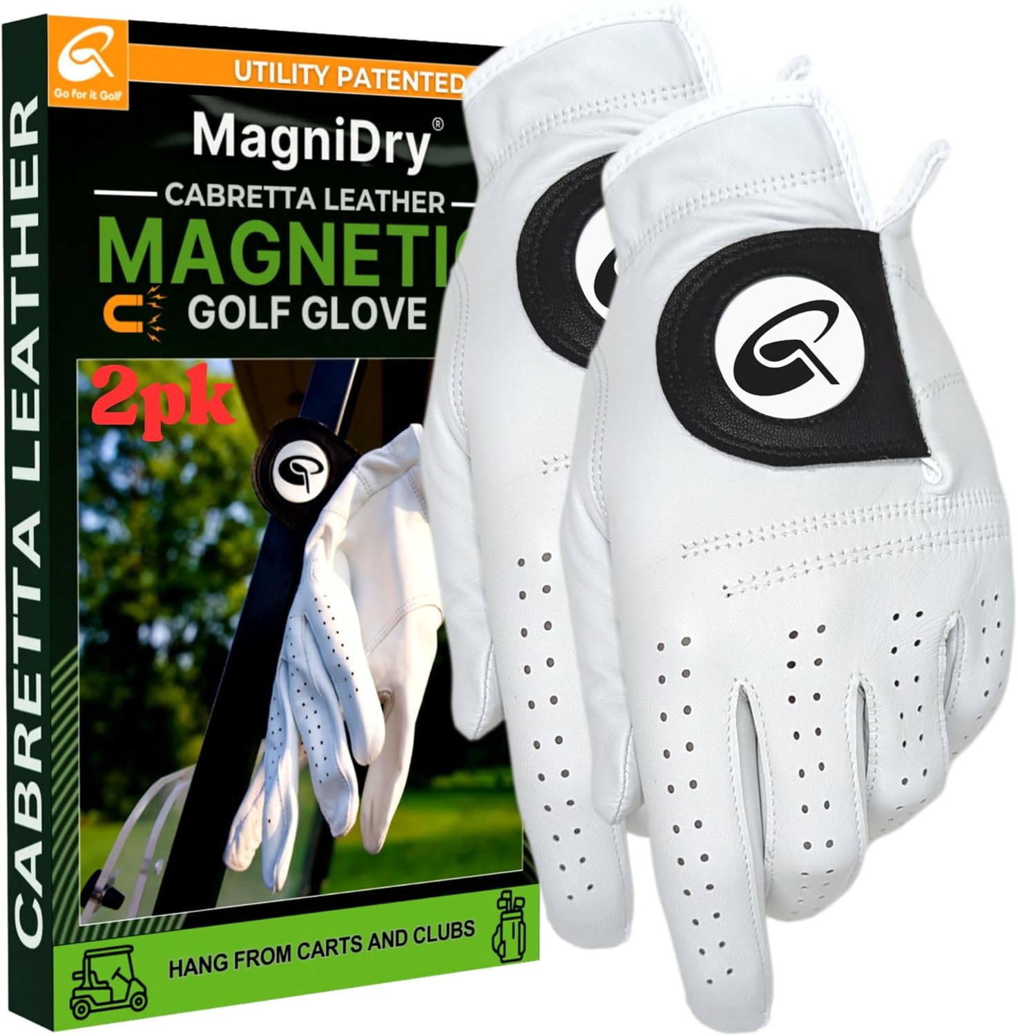 Golf Glove – Voted #1 for Comfort at The Professional Golf Merchandise Show in Orlando – Premium Cabretta Leather, Magnet-Driven Airflow to Stay Dry Between Shots