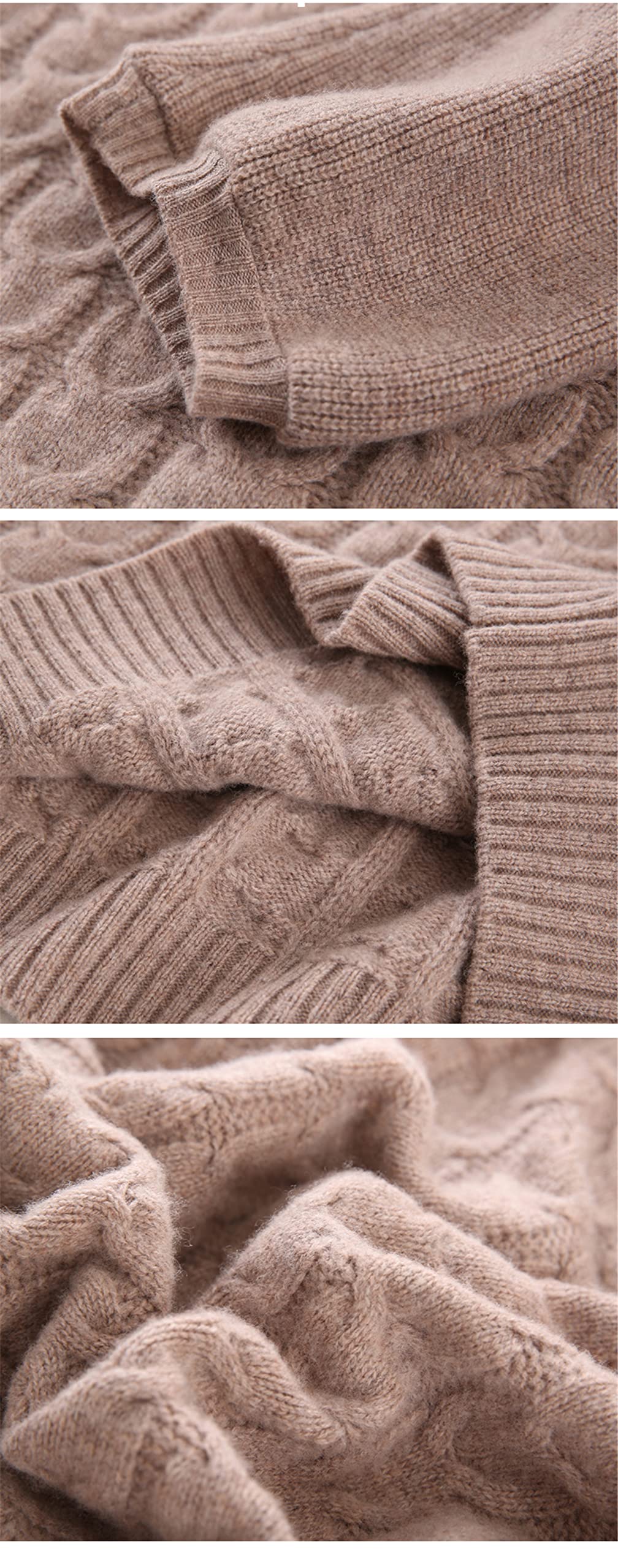 Donna Maglione Di Cashmere Pile Collare Pullover Lana Spessa Maglione Sciolto Grandi Dimensioni Caldo Maglieria