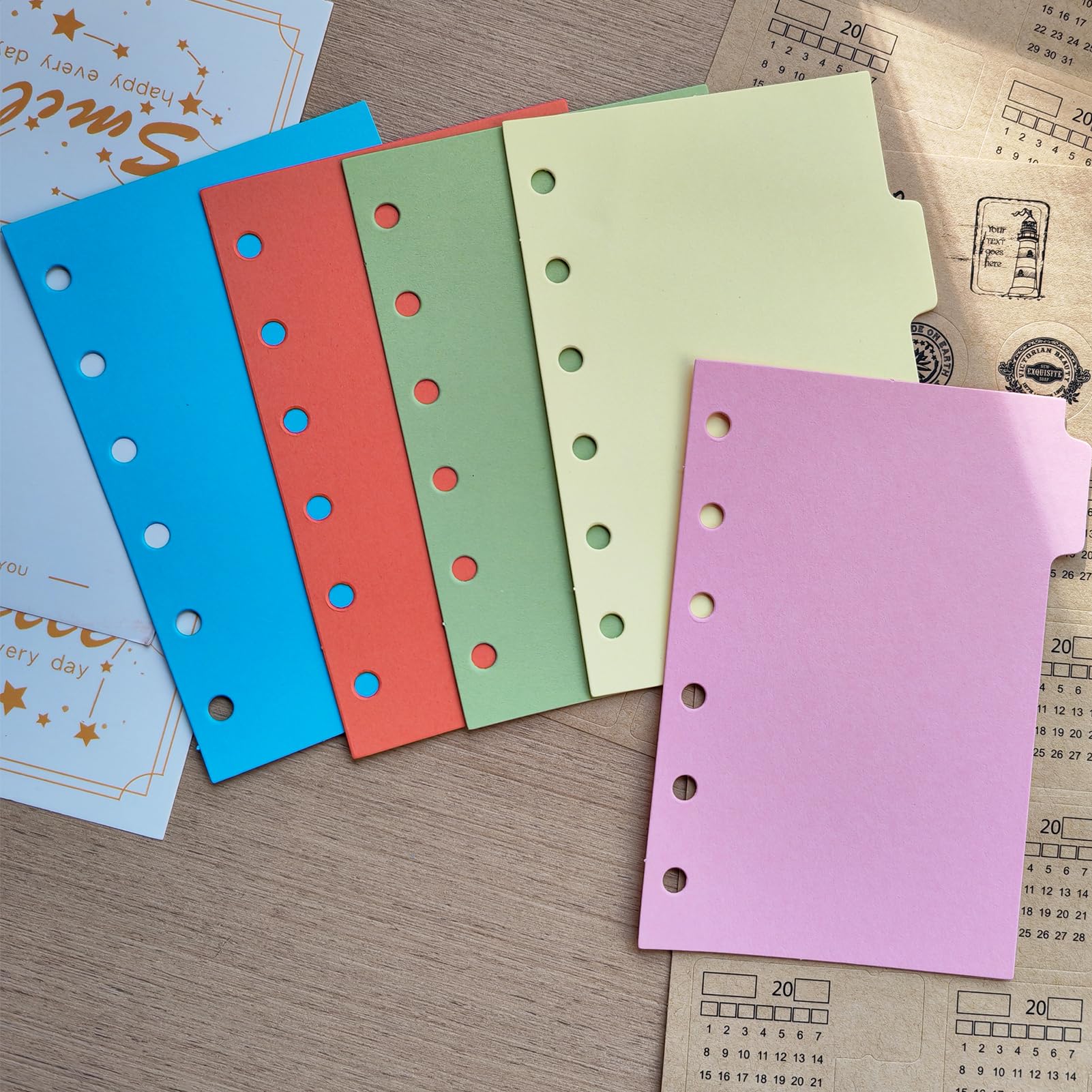 Amazon | DY.2ten 5山 2組 インデックス A7 仕切りカード 6穴 a7