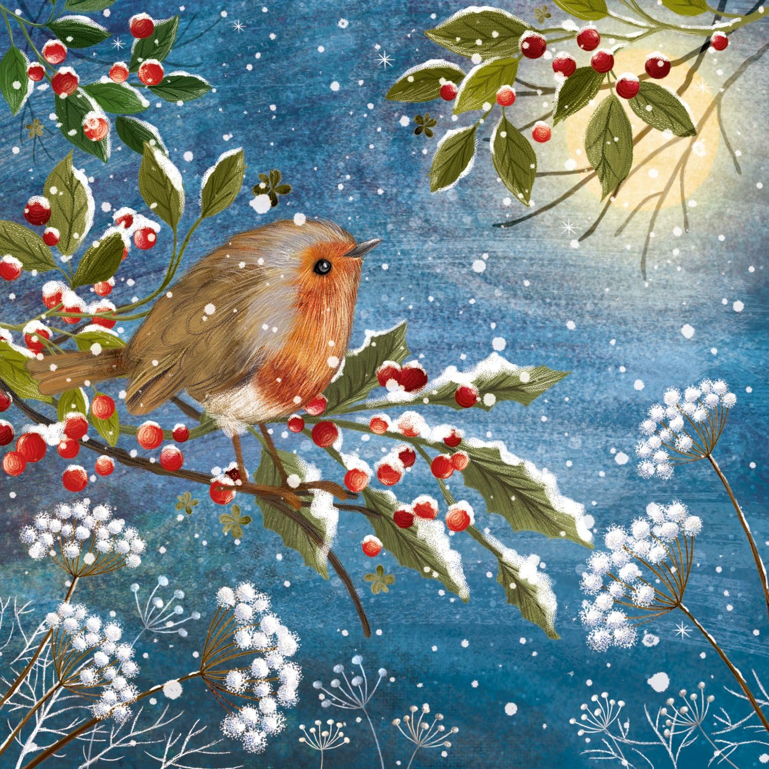 Box of 18 Paper House Festive Robin & Pheasants Christmas Cards Boxed Xmas PSOP0018, 15cm x 15cm - Image 3