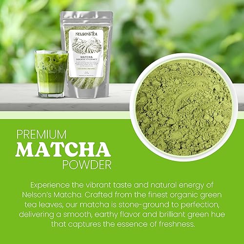 Miniatura 11 de Nelson's Tea - Matcha culinaria - Polvo de té verde orgánico - 2 oz.