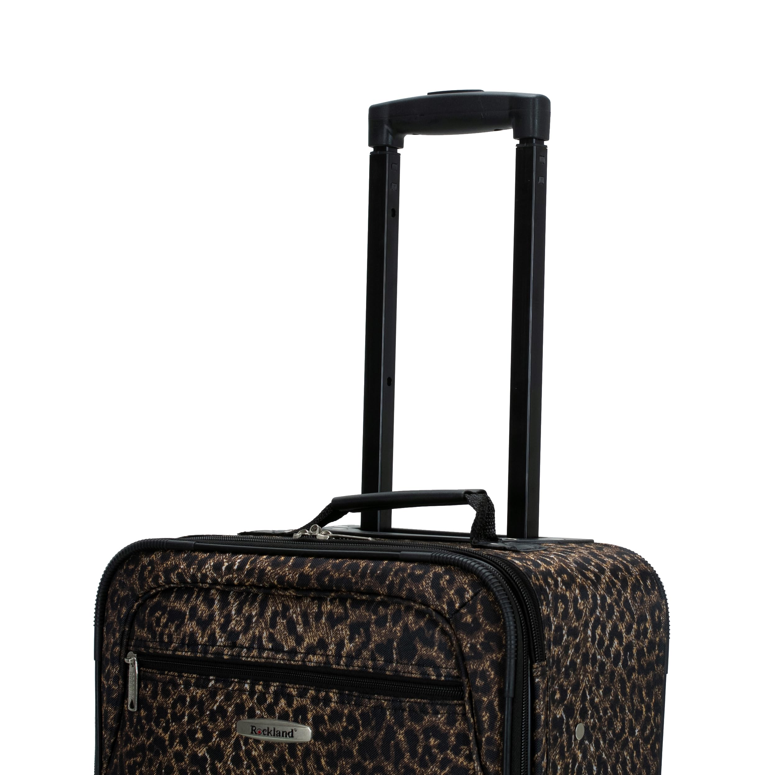 Rockland Set di valigie verticali Softside moda, Leopard, Taglia unica, Set di valigie verticali Softside moda