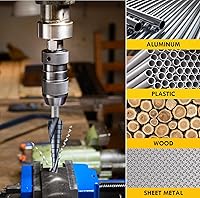 Vista 6 de Juego de brocas de paso M35 de cobalto mejorado con revestimiento Ultra TiAIN, 1/8"-7/8" (3 piezas) broca de paso Unibit con doble flauta