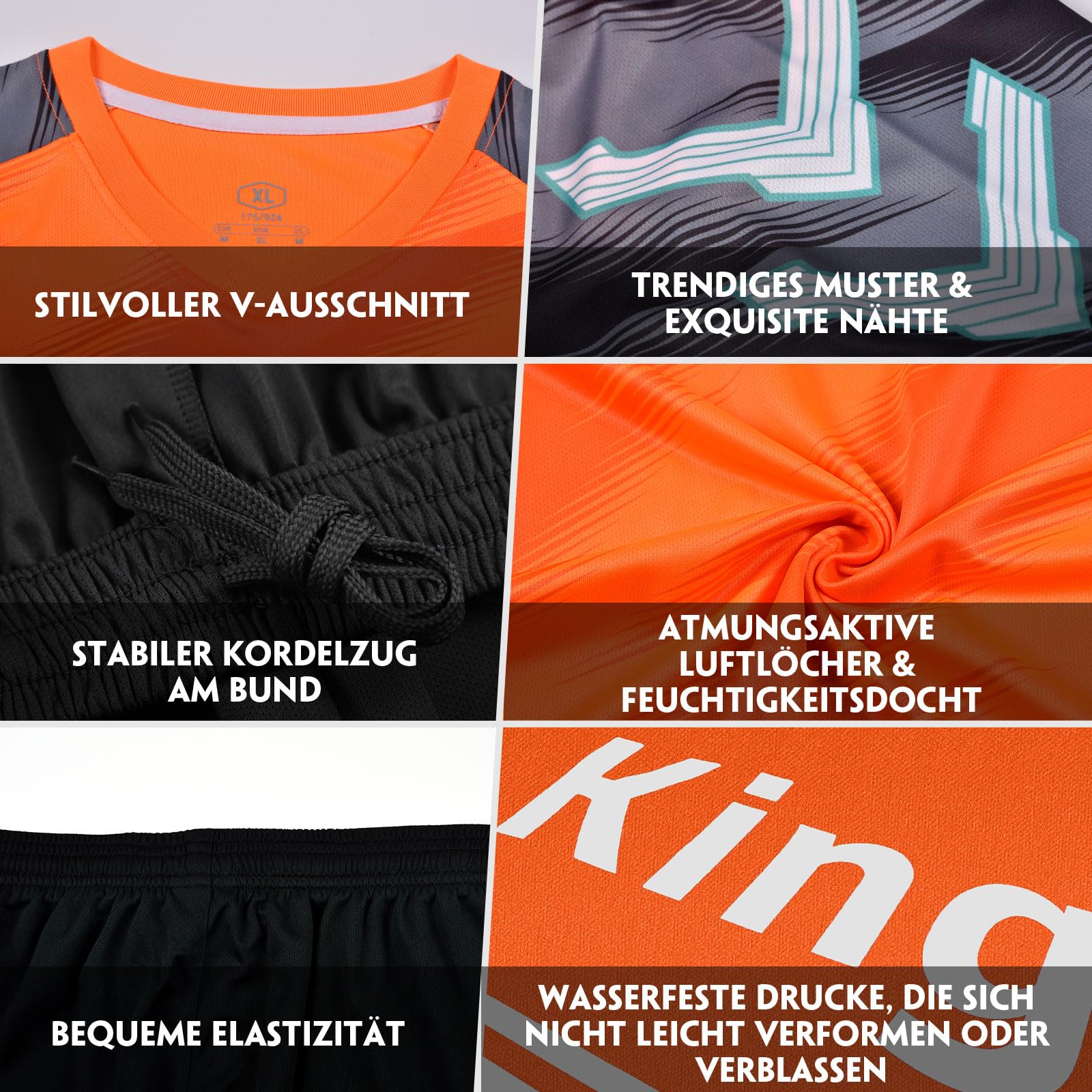 LAIFU Personalisiertes Torwarttrikot Kinder Erwachsene Herren Damen Langarmtrikot mit eigenem Namen, Nummer, Teamname