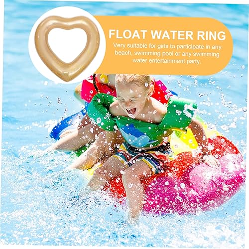 Miniatura 3 de FELTECHELECTR Anillo de natación en forma de corazón Juguete de verano Kidcraft Playset Baby Summer Toys Kids Pool Kids Swim Ring Beach Party
