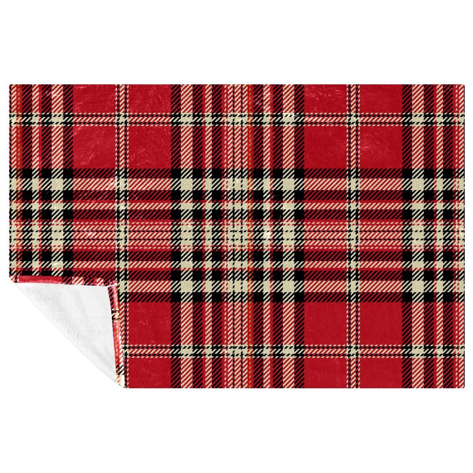 Plaid de pique-nique et camping à carreaux rouge pour l'extérieur