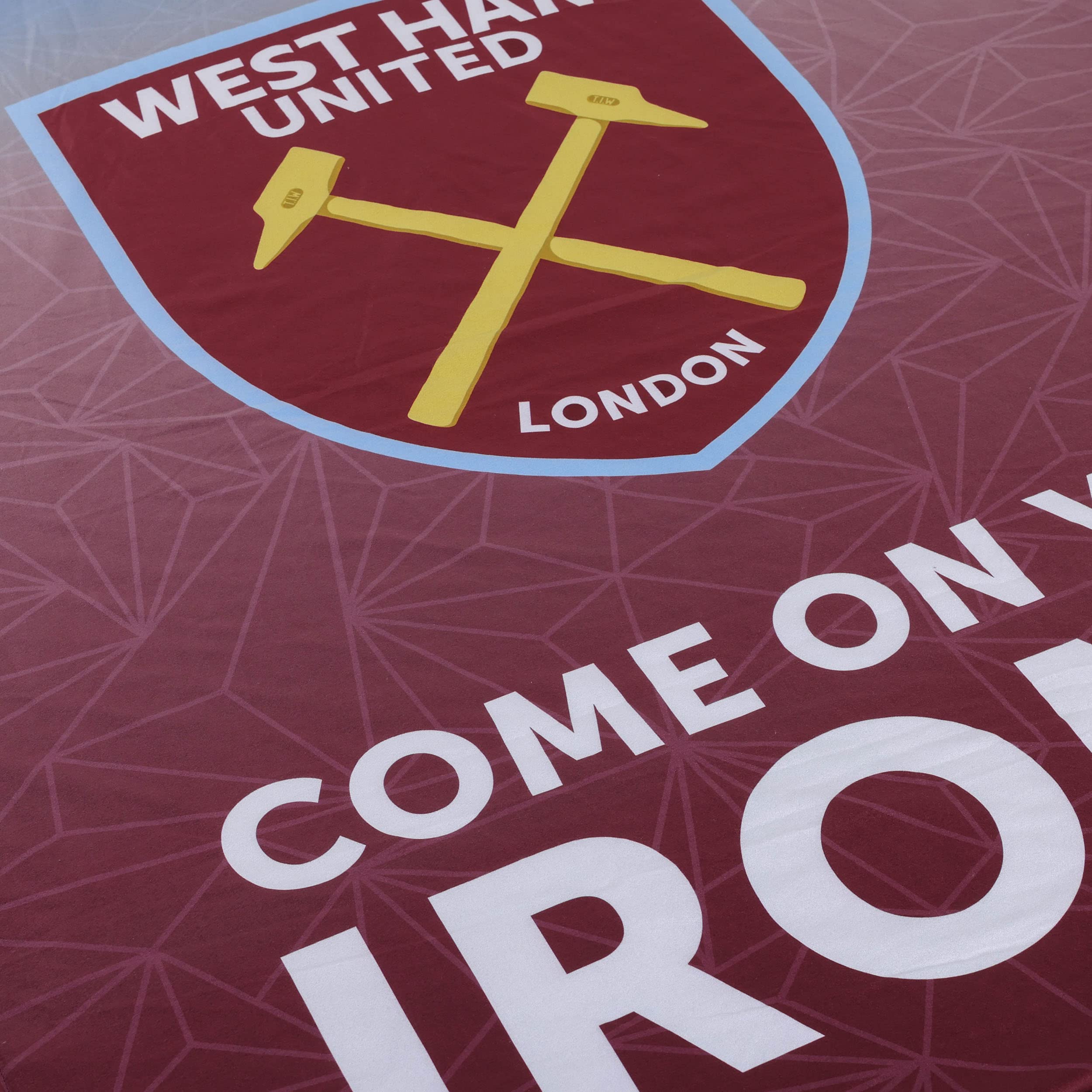 Premier League Football West Ham United Couverture en peluche Sherpa pour fan de football