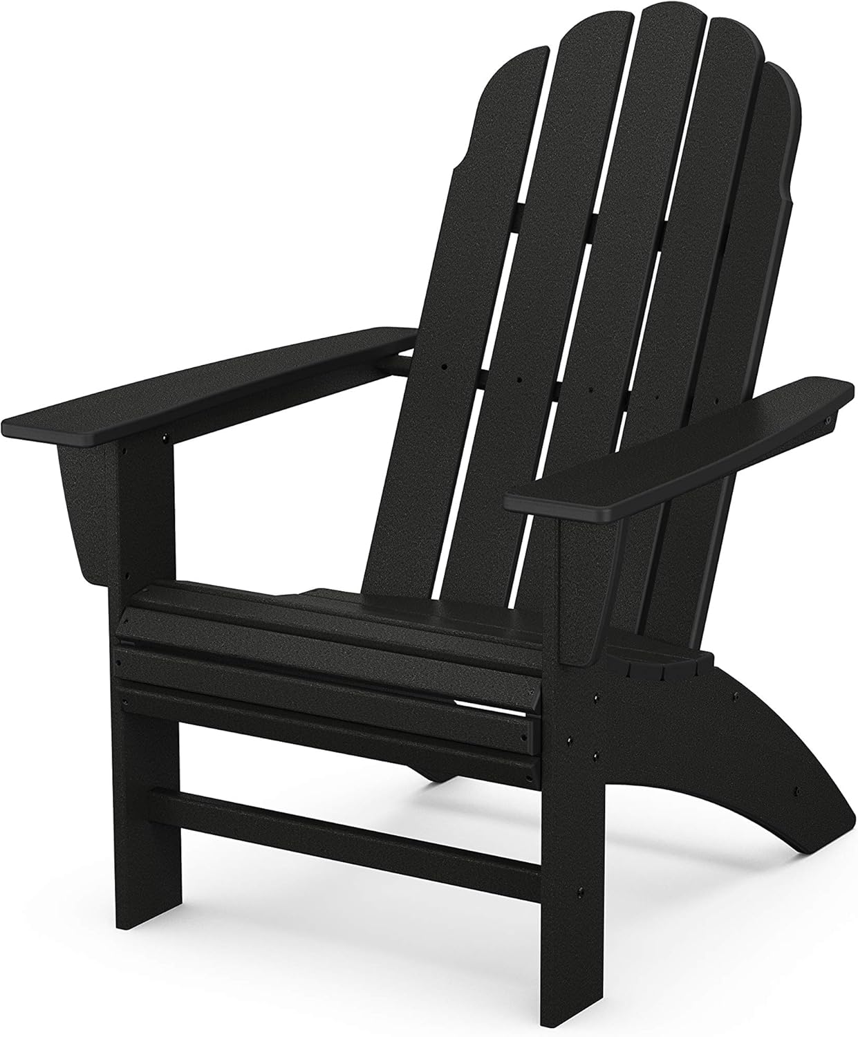 POLYWOOD AD600 Vineyard Curveback Adirondack Chair, Black
