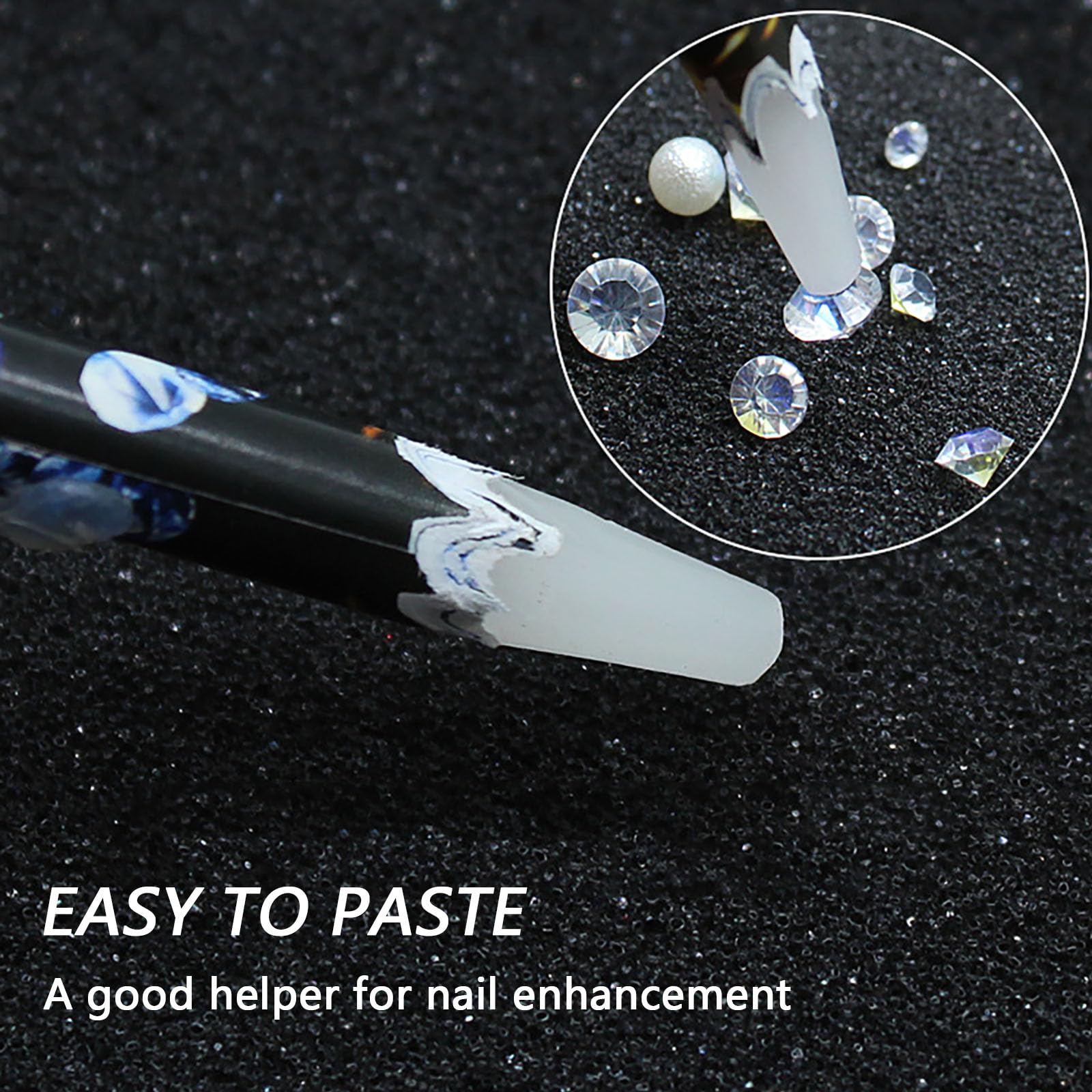 10Pcs Beautiful Rhinestone Wax Pen Soft Rhinestone Picker Nail Gems Art Crafts Nails Pencil Dotting Tool Diamond Painting Rhinestone Picker Wax Pencil - Image 4