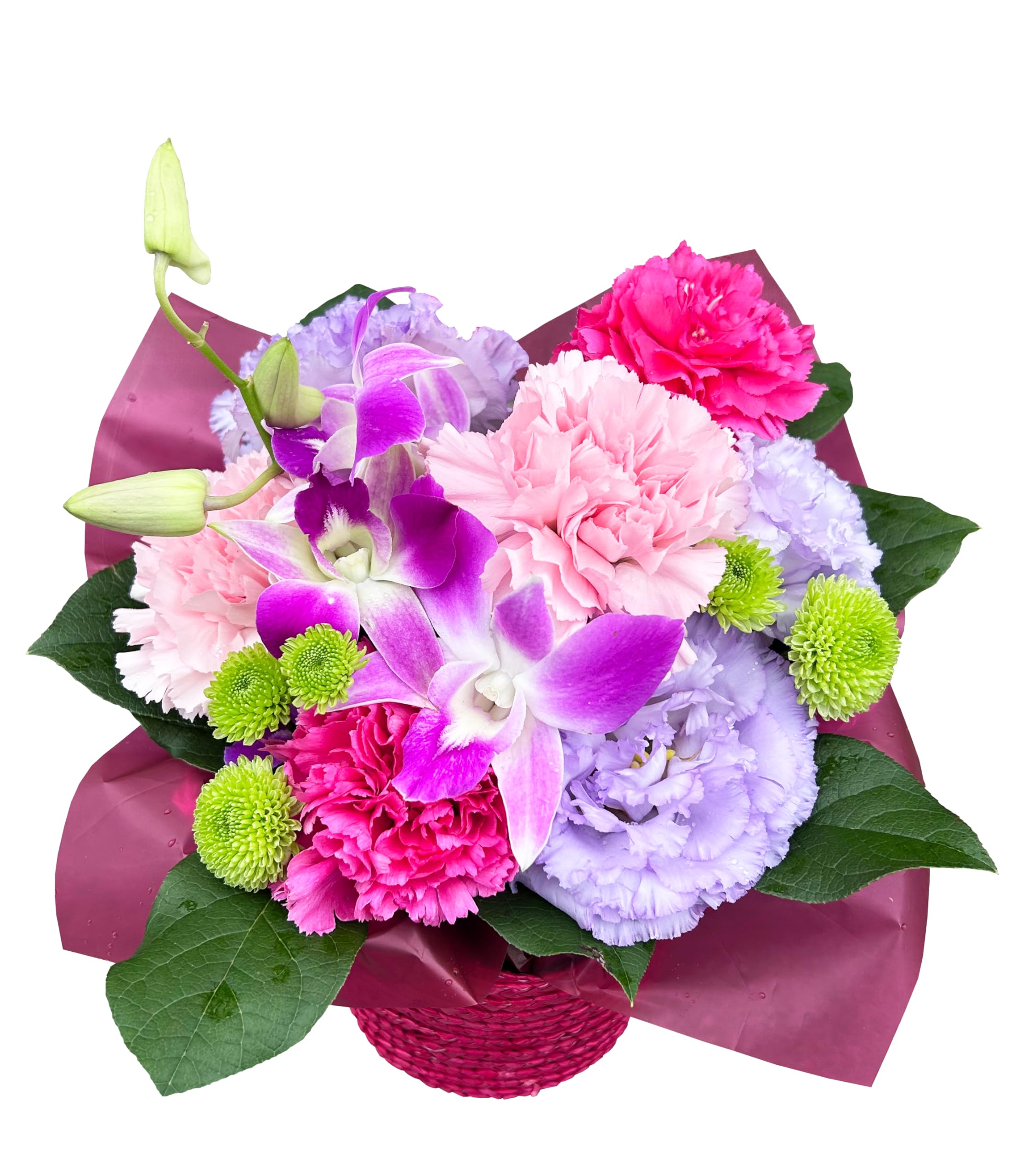 造花、フラワーアレンジ、薔薇オンシジューム　仏花、誕生日、敬老の日、母の日 造花、フラワーアレンジ、薔薇オンシジューム 仏花、誕生日