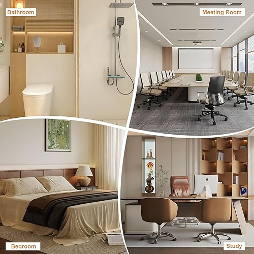 Miniatura 17 de Probrico - Paquete de 10 manillas de privacidad para puerta de dormitorio y baño, estilo ondulado, con palancas de níquel satinado.