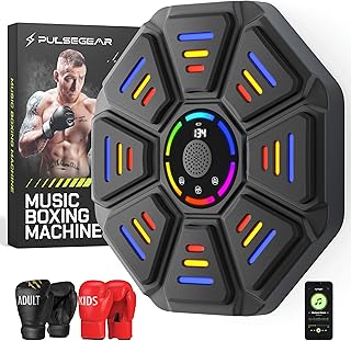 Music Boxing Machine for Adults and Kids — Wall Mounted Electronic Punching Pad — Bluetooth Boxing Game with 9 Modes & 9 Speeds, Comes with Gloves, Home & Office Workout Equipment-picture-30