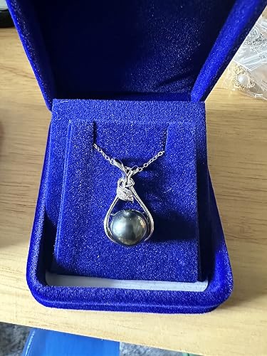 Miniatura 6 de Collares de perlas negras de Tahití, aniversario, día de la madre, cumpleaños, Navidad, día de San Valentín, regalos de joyería para ella